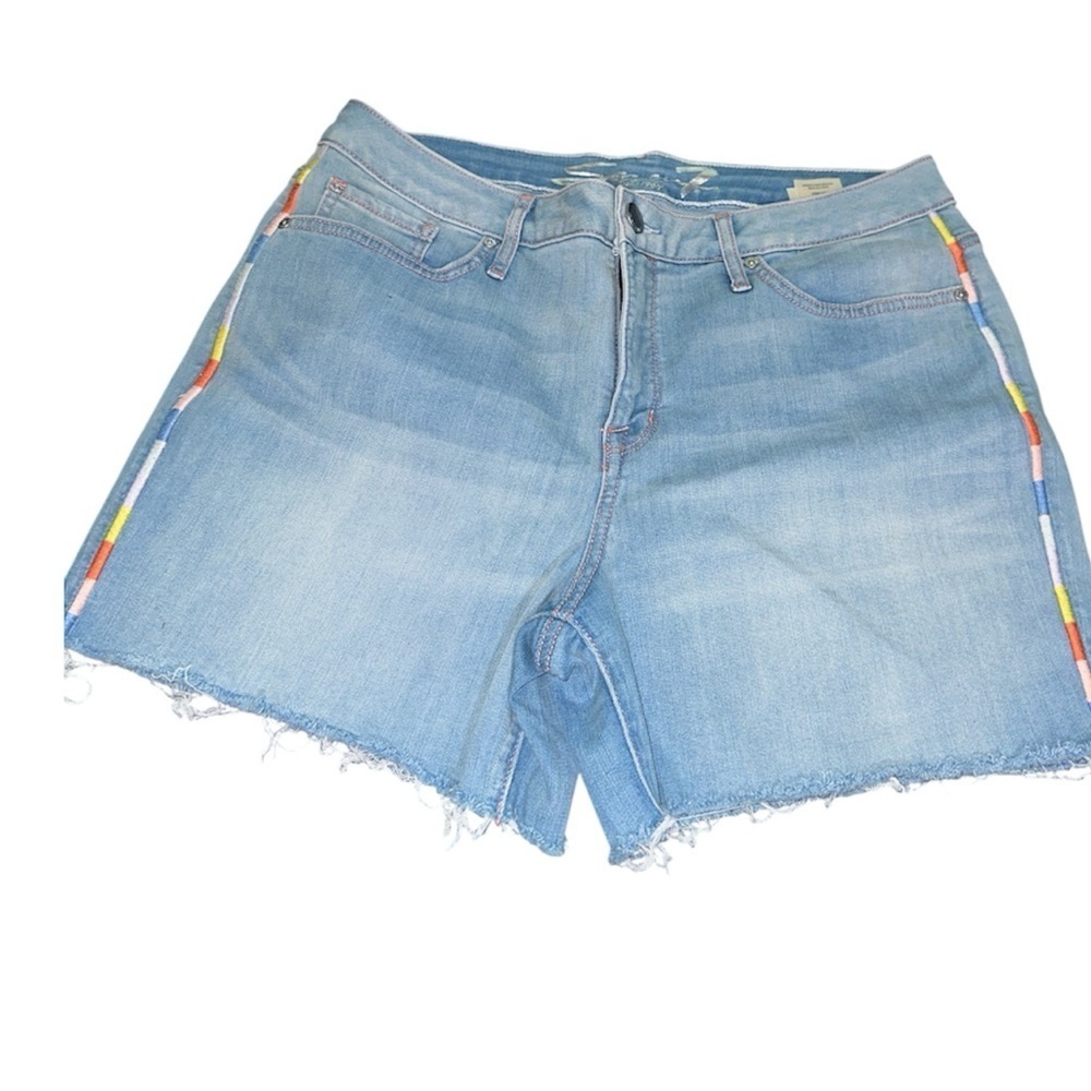 7FAM dojo selvedge denim rainbow shorts 12